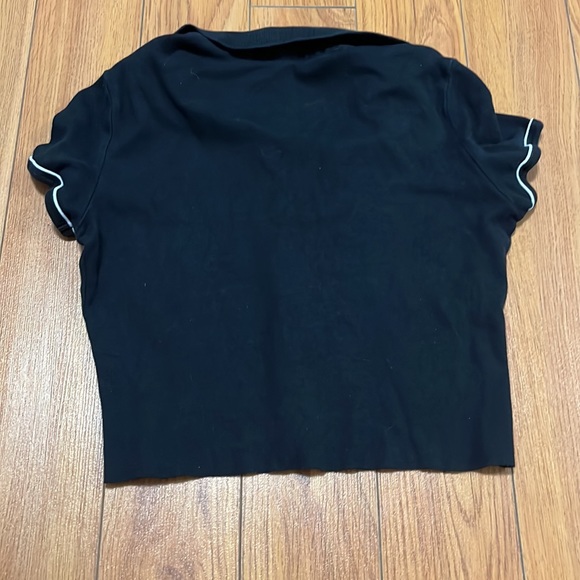 Tommy Hilfiger black cropped polo - Picture 2 of 3
